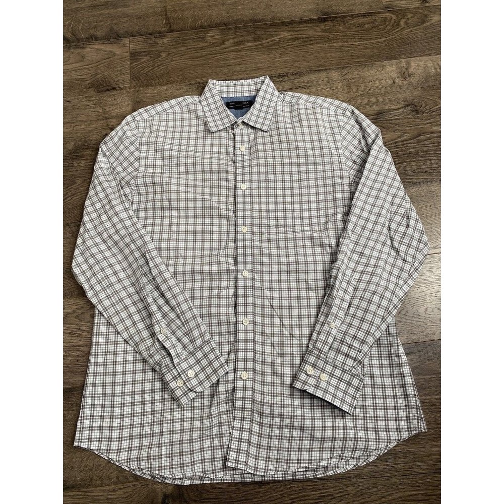 EUC Mens Banana‎ Republic Stretch Soft Wash Standard Fit Button Up Size M